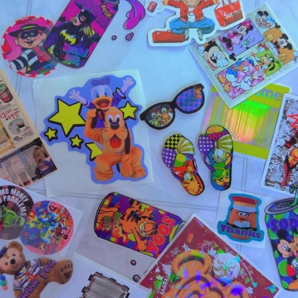 Vintage AESTHETIC Y2K Nostalgia Sticker Lot Mixed Retro Decals